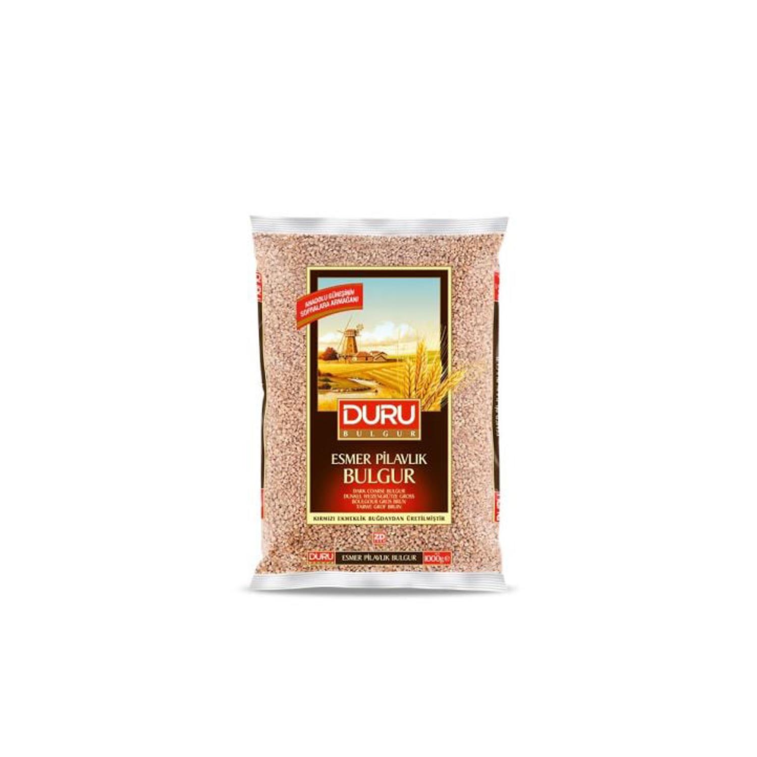 Duru Bulgur Pilavlık Esmer 12x1 kg Duru Bulgur Pilavlık Esmer 12x1 kg - Görsel 1