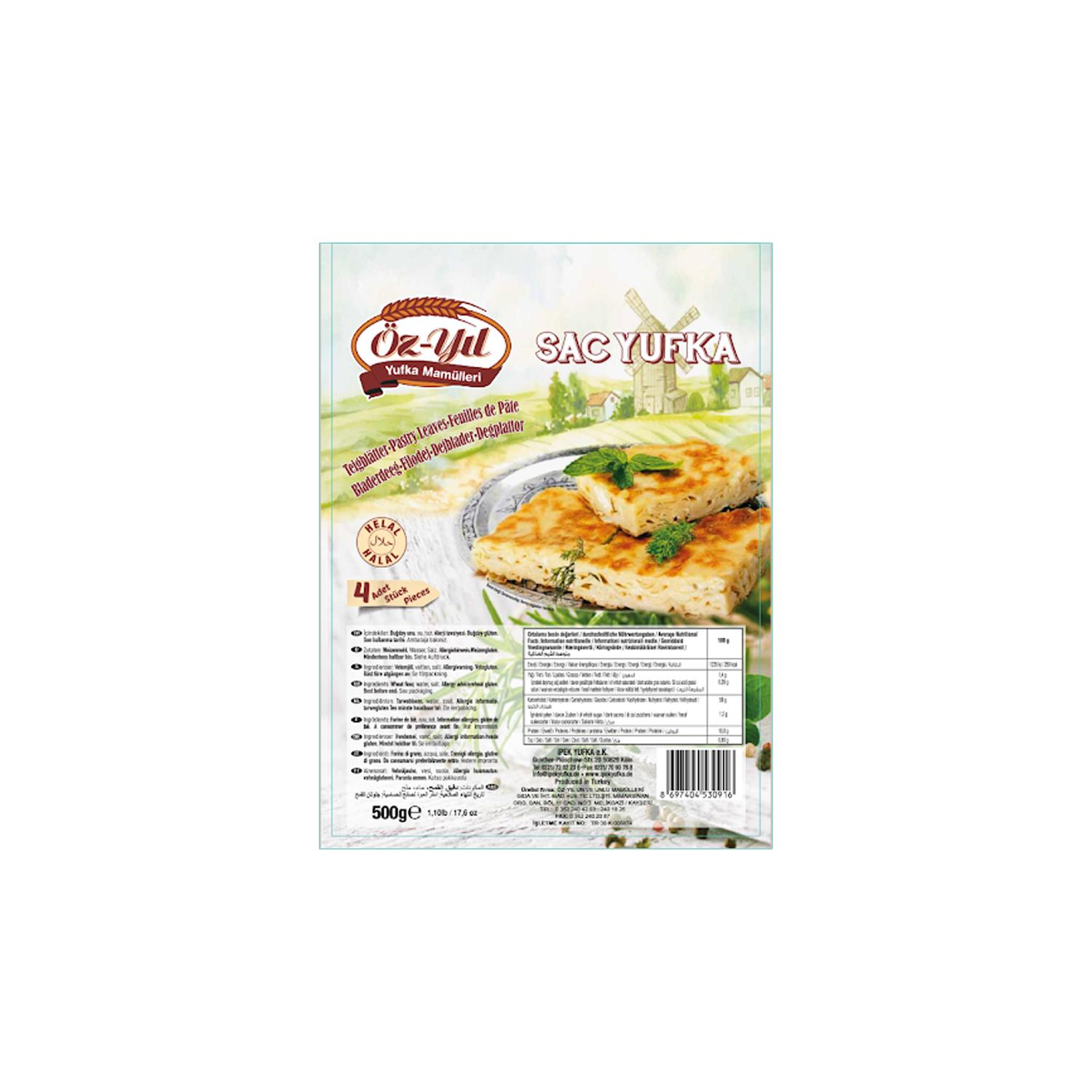 Özyıl Yufka Saç 16x500 g Özyıl Yufka Saç 16x500 g - Görsel 1