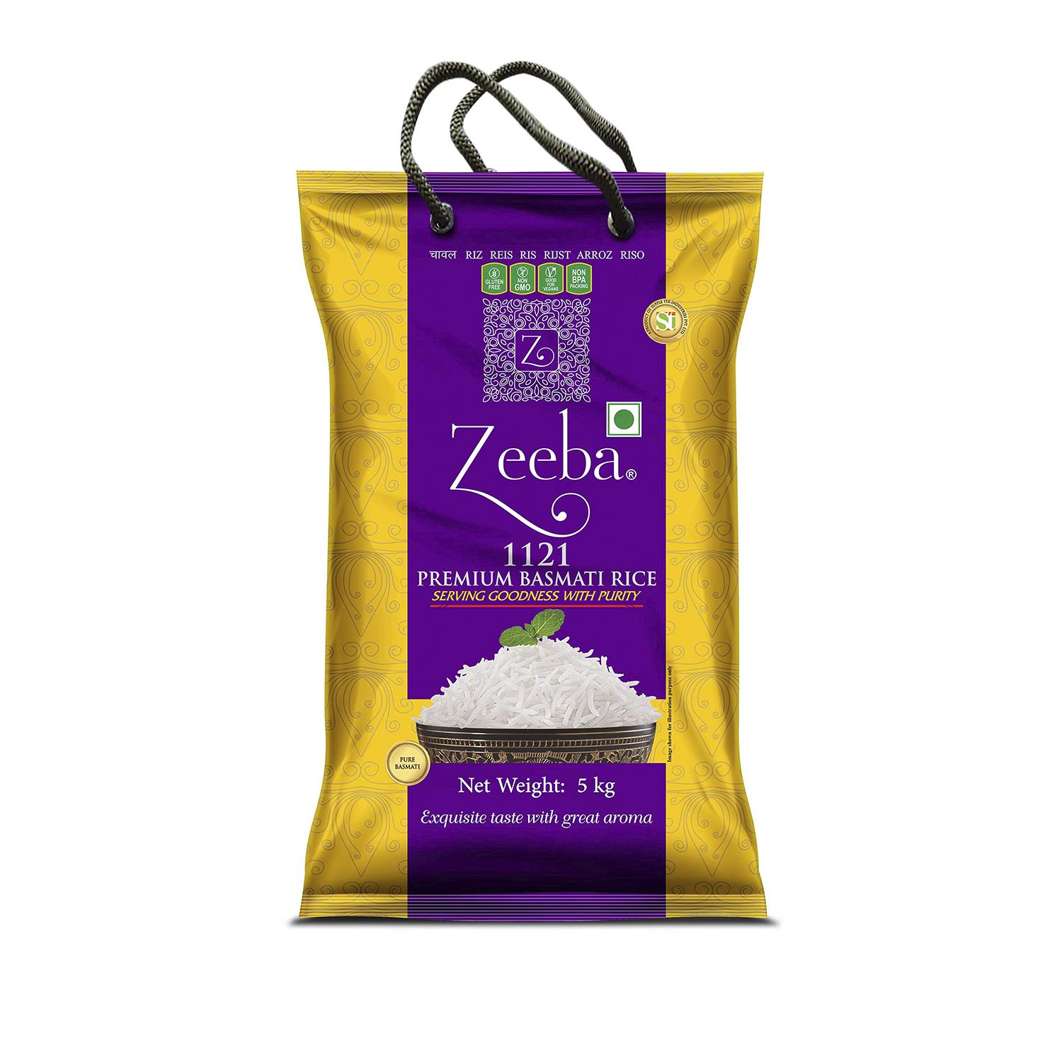 Zeeba Basmati Premium Mor 5 kg Zeeba Basmati Premium Mor 5 kg - Görsel 1
